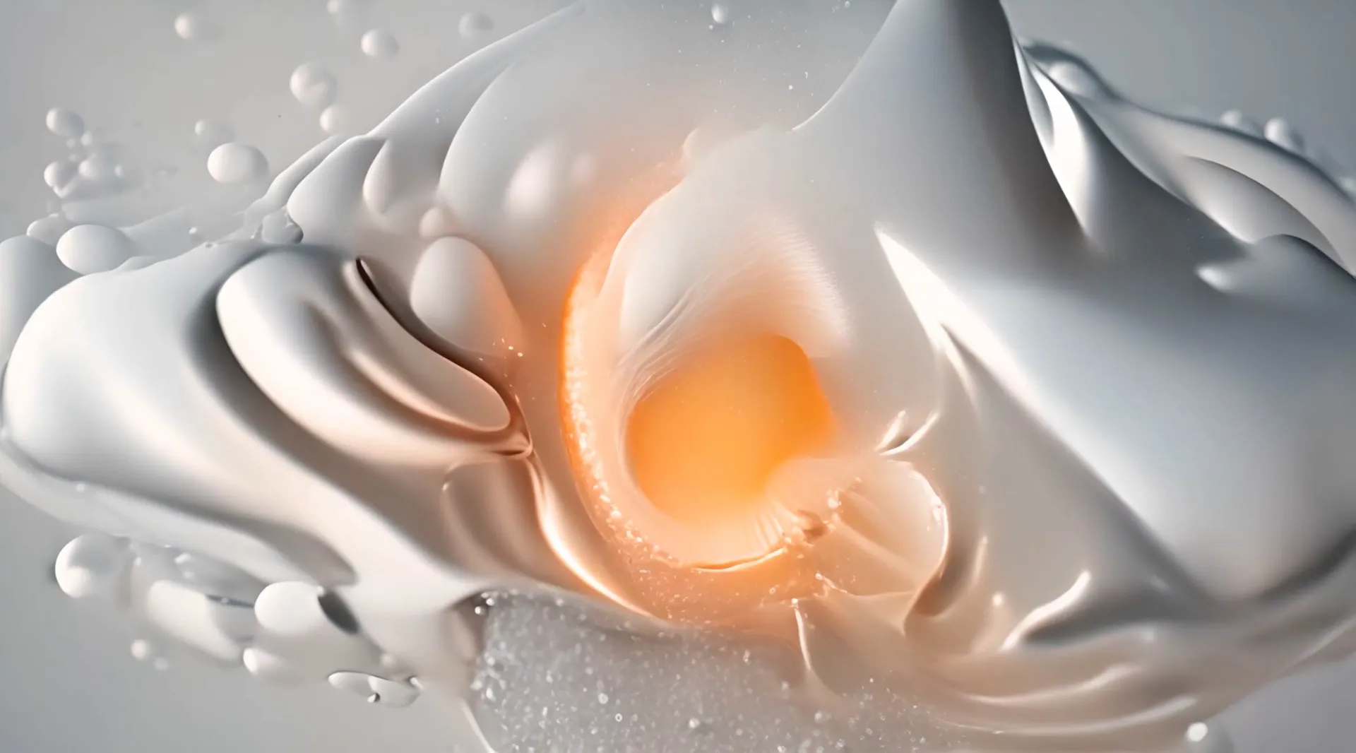 Soft White Liquid Swirl Stock Motion Graphic Video